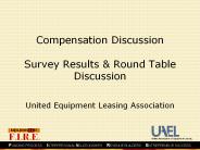 Compensation Discussion Survey Results