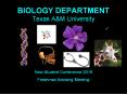 BIOLOGY DEPARTMENT Texas A PowerPoint PPT Presentation