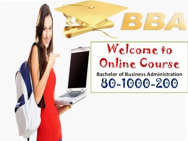 (80-10000-200) Distance Learning BBA in Noida