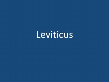 Leviticus