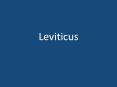 Leviticus PowerPoint PPT Presentation