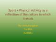 Sport   Physical Activity as a reflection of the culture in which it exists PowerPoint PPT Presentation