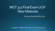 MGT 312 Final Exam UOP New Materials