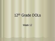 12th Grade DOLs