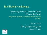 Intelligent Healthcare