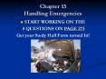 Chapter 13 Handling Emergencies PowerPoint PPT Presentation
