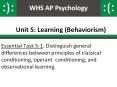 Unit 5: Learning (Behaviorism) PowerPoint PPT Presentation