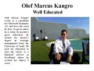 Olof Marcus Kangro Well Educated