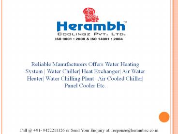 Water Chiller Manufaturers
