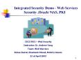 Integrated Security Demo - Web Services Security ,Oracle 9iAS, PKI PowerPoint PPT Presentation