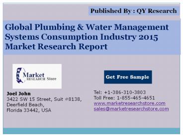 Plumbing & Water Management Systems Consumption