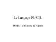 Le Langage PL/SQL