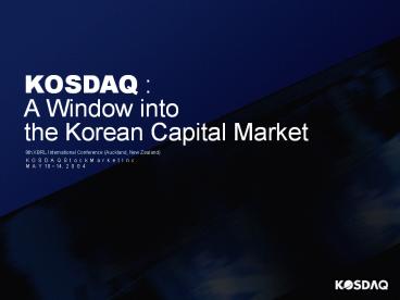 KOSDAQ :