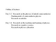 PowerPoint Presentation  -  Nitride-based Semiconductors and their Applications