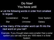 Do Now! You have until