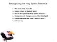 Recognizing the Holy Spirit PowerPoint PPT Presentation