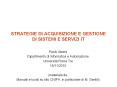 STRATEGIE DI ACQUISIZIONE E GESTIONE DI SISTEMI E SERVIZI IT PowerPoint PPT Presentation