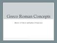 Greco Roman Concepts PowerPoint PPT Presentation