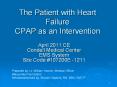 The Patient with Heart Failure CPAP as an Intervention PowerPoint PPT Presentation
