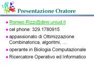 Presentazione Oratore