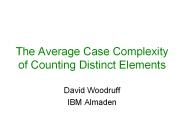 The Average Case Complexity of Counting Distinct Elements