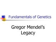 Fundamentals of Genetics