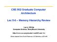 CSE 502 Graduate Computer Architecture  Lec 5-6  PowerPoint PPT Presentation