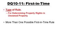 DQ10-11: First-in-Time