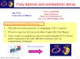 Fully leptonic and semileptonic decay PowerPoint PPT Presentation