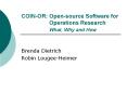 COIN-OR:Open-source Software for Operations Research What, Why and How PowerPoint PPT Presentation