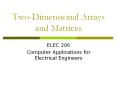 Two-Dimensional%20Arrays%20and%20Matrices PowerPoint PPT Presentation