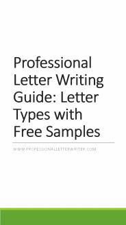 Professional Letter Writing Guide