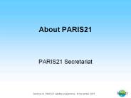 About PARIS21