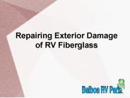 Repairing Exterior Damage of RV Fiberglass