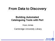 From Data to Discovery