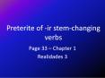 Preterite of -ir stem-changing verbs PowerPoint PPT Presentation