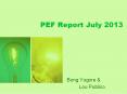 PEF Report July 2013 PowerPoint PPT Presentation