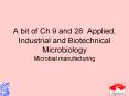 A bit of Ch 9 and 28 Applied, Industrial and Biotechnical Microbiology PowerPoint PPT Presentation