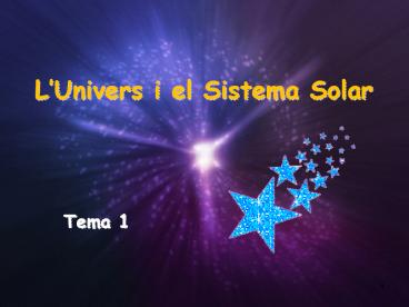 Universo y el Sistema Solar
