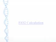 Fio2 Calculation