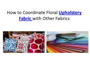 Upholstery Fabric