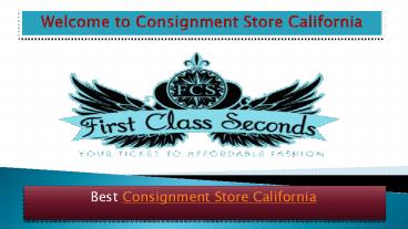 second hand stores in california