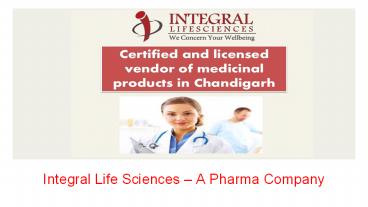 Integral Life Sciences – Pharma PCD