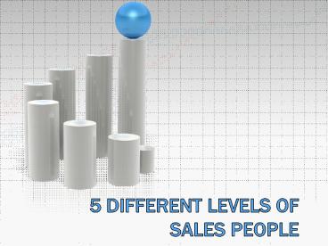5 Different Levels of Sales People