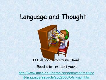 Language and Thought