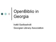 OpenBiblio in Georgia