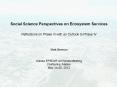 Social Science Perspectives on Ecosystem Services Reflections on Phase III with an Outlook to Phase IV  Matt Berman  Alaska EPSCoR All Hands Meeting Fairbanks, Alaska May 24-25, 2012 PowerPoint PPT Presentation