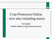 Crop Protection Online - now also including maize