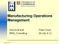 Manufacturing%20Operations%20Management PowerPoint PPT Presentation