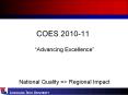 COES 2010-11 PowerPoint PPT Presentation